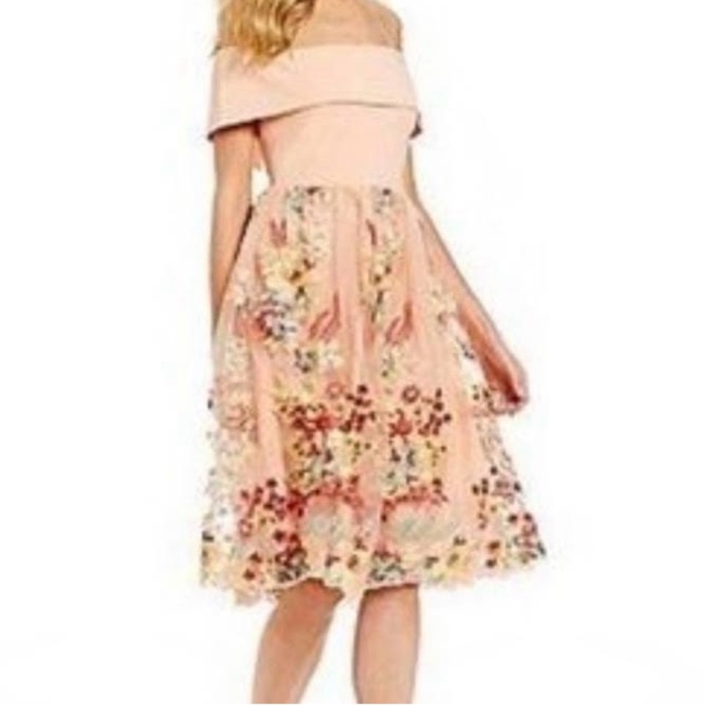 Gianni Bini Laura Floral off the shoulder Dress A25004 - Picture 14 of 14